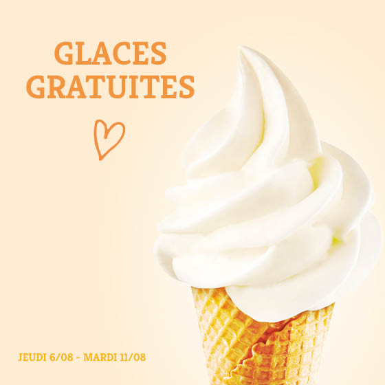 glaces gratuites